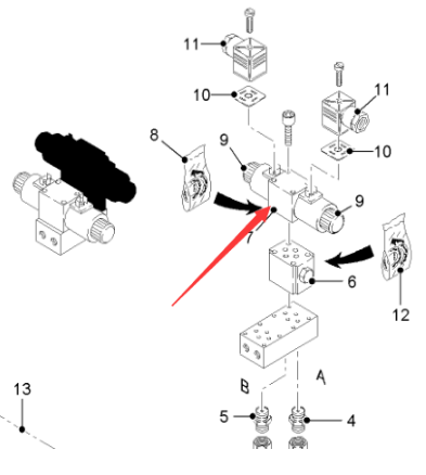  road milling machine three position solenoid valve part number 65969
