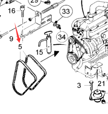  road milling machine engine belt part number 58481