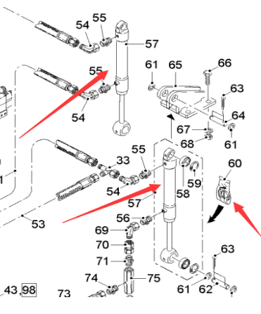  Road Milling Machine Steering Cylinder Repair Kit Part Number 55807