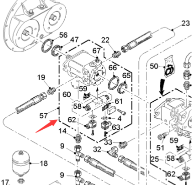  road milling machine front hydraulic pump part number 143331