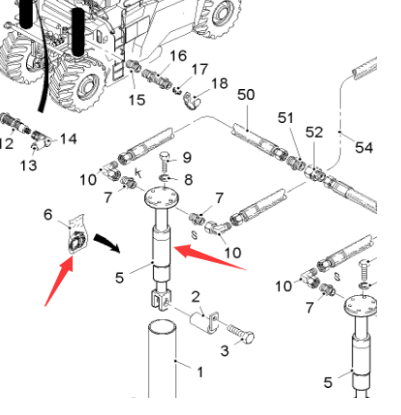  road milling machine leg cylinder part number 80025