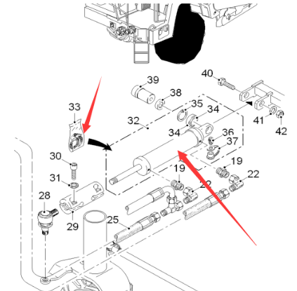  Road Milling Machine Steering Cylinder Repair Kit Part Number 37904