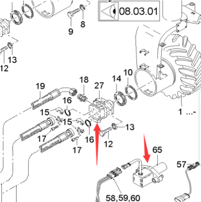 road milling machine left walking motor part number 170608