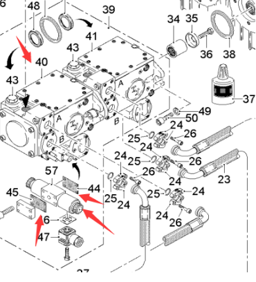  road milling machine walking pump 1 part number 154408