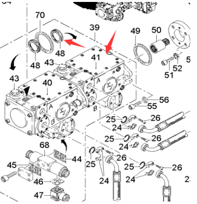  road milling machine walking pump 2 part number 154409