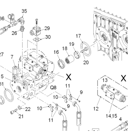  road milling machine slurry drive pump part number 138898