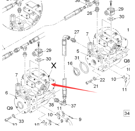  road milling machine slurry drive pump part number 138897