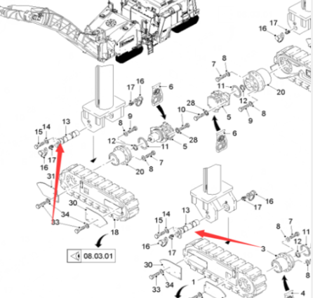  Road Milling Machine Steel Pin Part Number 159196