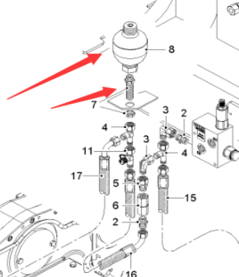  road milling machine clutch accumulator part number 2311580