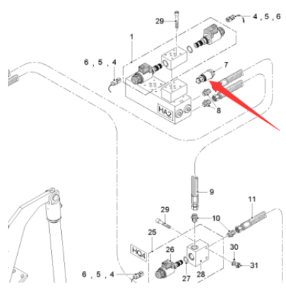  road milling machine overflow valve part number 2503542