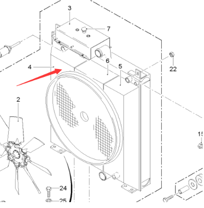  road milling machine engine water tank part number 2053240