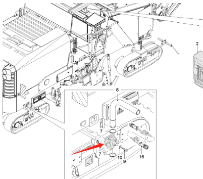  road milling machine support seat part number 2053061