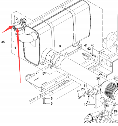  Road Milling Machine Rain Cap Part Number 2442789