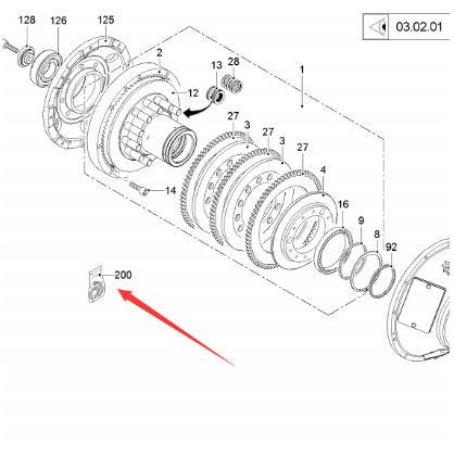 Road Milling Machine Clutch Repair Kit Part Number 185023