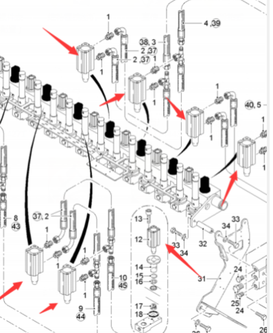  pavement milling machine foam asphalt cylinder part number 95944