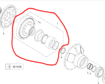  road milling machine clutch main core part number 2139393