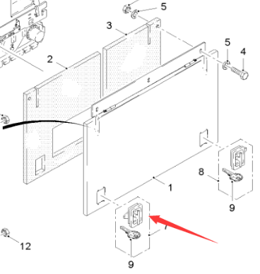 road milling machine side cover lock part number 34868