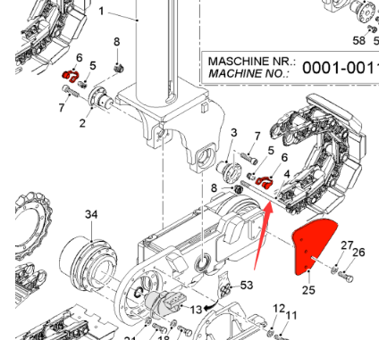  road milling machine fastening bolt part number 2562212