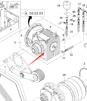  road milling machine milling drum gearbox part number 138420