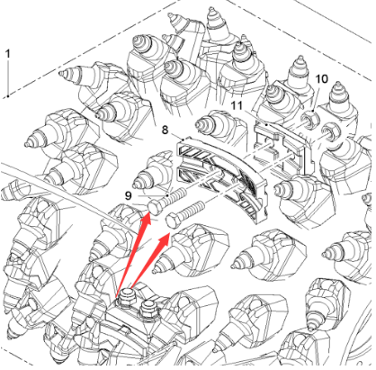  road milling machine throwing board bolt part number 4620