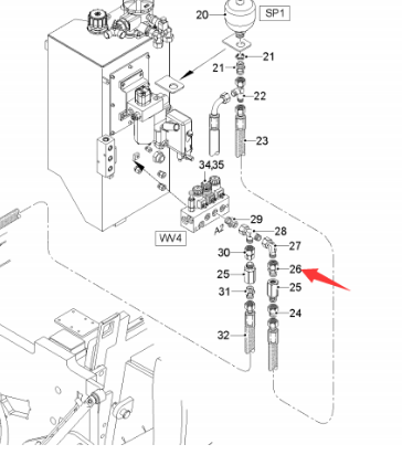  road milling machine oil pipe joint part number 90680