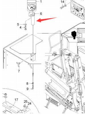  road milling machine support rod part number 102080