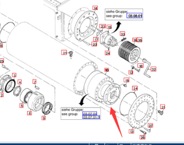  road milling machine milling drum reducer part number 42133