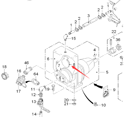  road milling machine, vulcanized rubber sealing gasket, part number 21041