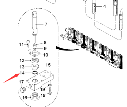  road milling machine cylinder sealing ring part number 116962