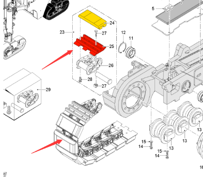 Road Milling Machine Track Chain Assembly Part Number 2121472   