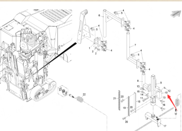  road milling machine leveling instrument connecting plate part number 39225