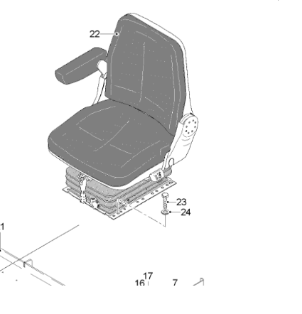  road milling machine seat part number 155178