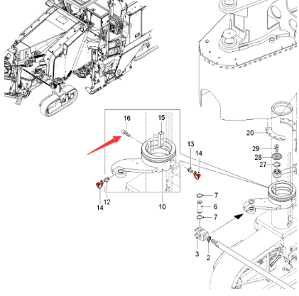  road milling machine fastening bolt part number 8888
