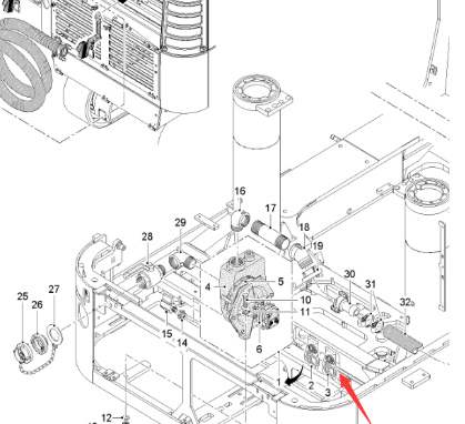  Pavement Milling Machine Water Pump Repair Kit Part Number 2225732