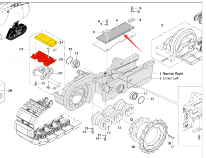  road milling machine wear-resistant skateboard part number 2056527