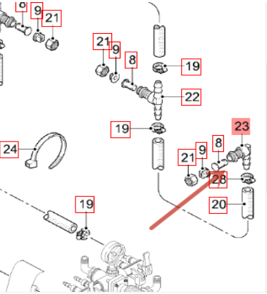  road milling machine copper pipe joint part number 97272