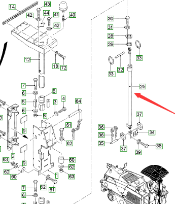  Road Milling Machine Ceiling Cylinder Part Number 2056539