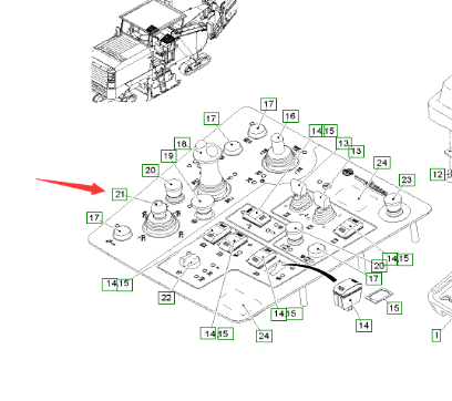  Road Milling Machine Control Switch Part Number 2141676