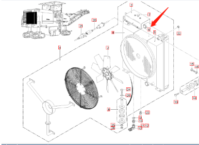  road milling machine air cooler part number 2053239