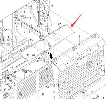  Road Milling Machine Rear Cover Plate Part Number 2204373