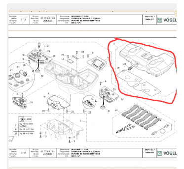 V ö gel paver main control panel guard part number 2063129