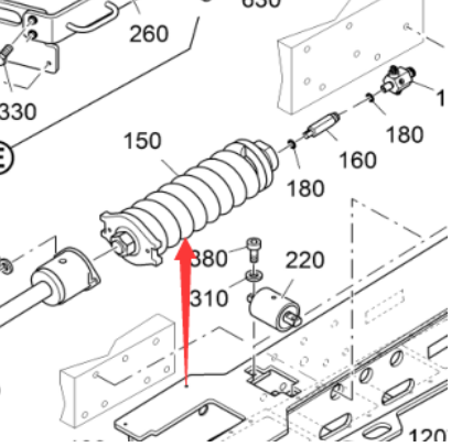 V ö gel paver track tensioning assembly part number 2008164