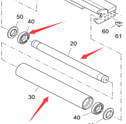 V ö gel paver idler shaft 2182538