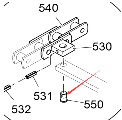 V ö gel paver scraper pin part number 2037948