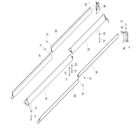 V ö gel paver large chain front left guard part number 2501566