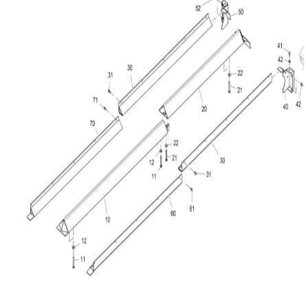 V ö gel paver large chain front right guard part number: 2501575