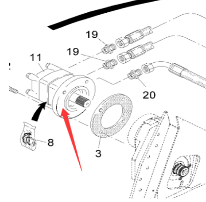 V ö gel paver feeding motor part number 9609561000