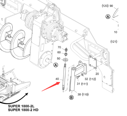 V ö gel paver host hanger connecting shaft part number 4602022624