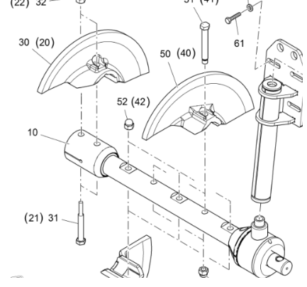 V ö gel paver stirring blade nut part number 9500201587