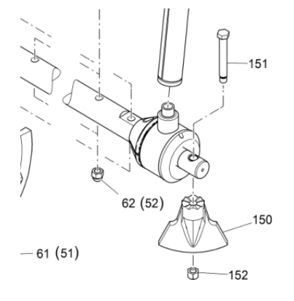 V ö gel paver Fogler reverse blade nut part number 2395336